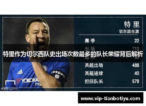 特里作为切尔西队史出场次数最多的队长荣耀背后解析