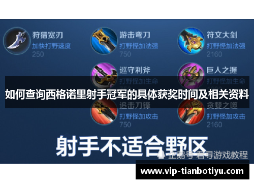 如何查询西格诺里射手冠军的具体获奖时间及相关资料 如何查询西格诺里射手冠军的具体获奖时间及相关资料